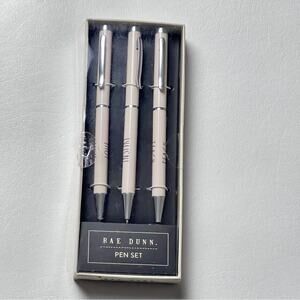 RAE DUNN  Logo Three Ball Point  Pen Teacher Inspiration Collection Writing Set